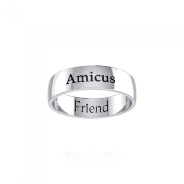 AMICUS FRIEND Sterling Silver Ring TRI978 - Jewelry